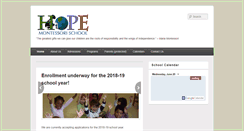 Desktop Screenshot of hopemontessori.org